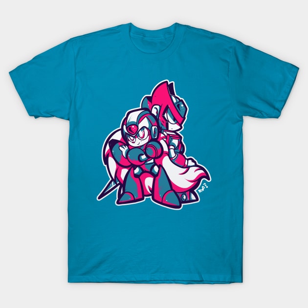 Megaman x and zero T-Shirt by wearepopcandies